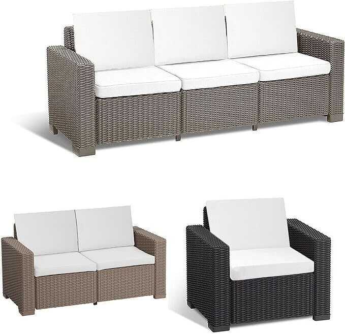 Garden Sofa Armchair Cushion Pads for Keter Allibert California and Rattan Garden Furniture