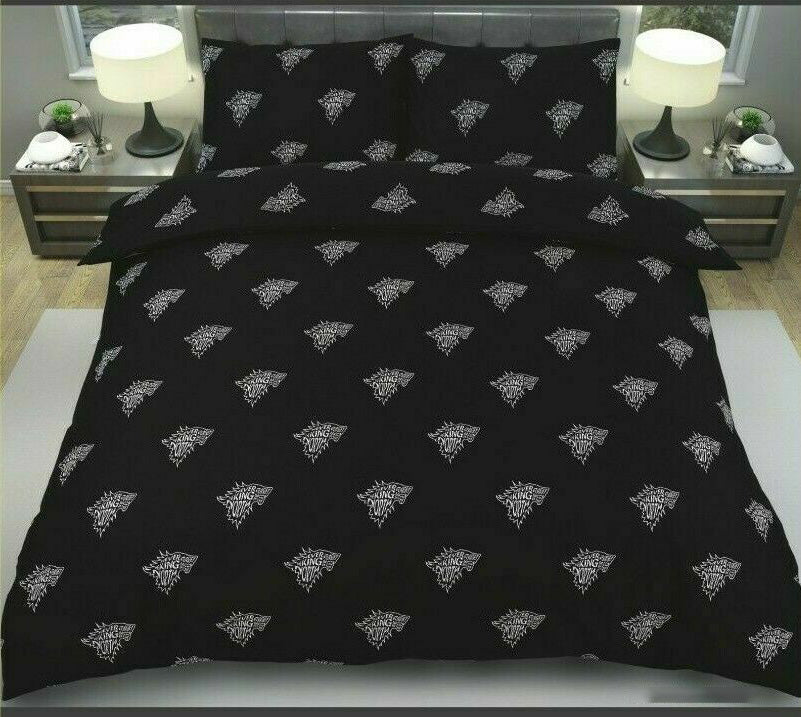 Game of Thrones 3D Duvet Set with Multi Horses, Lion, Dolphin and King in the North