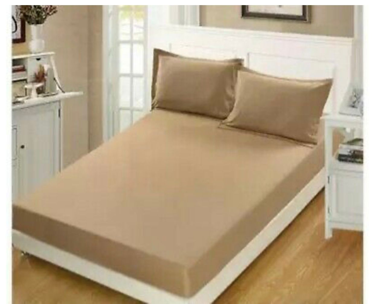 100% Soft Brushed Cotton Thermal Flannelette Extra Deep Sheet Fitted, Matching Flat Sheet with Pillowcases