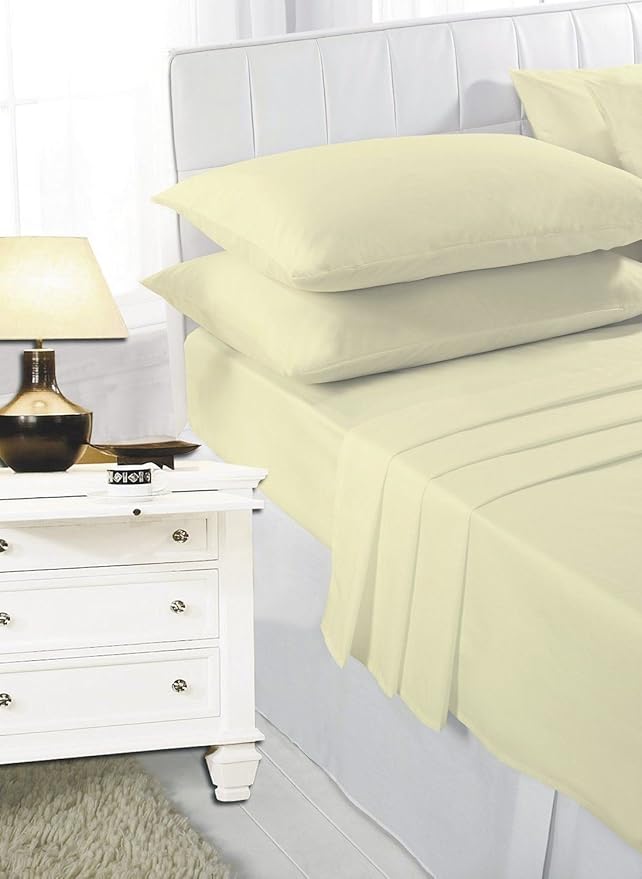 Polycotton Extra Deep Elastic Fitted Bed Sheets For Mattress Single/ Double/ King/ Super King