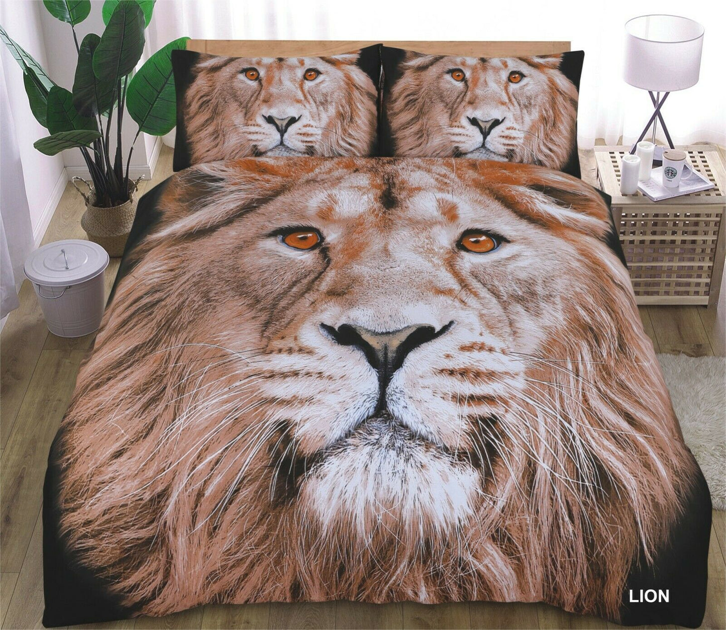 Game of Thrones 3D Duvet Set with Multi Horses, Lion, Dolphin and King in the North