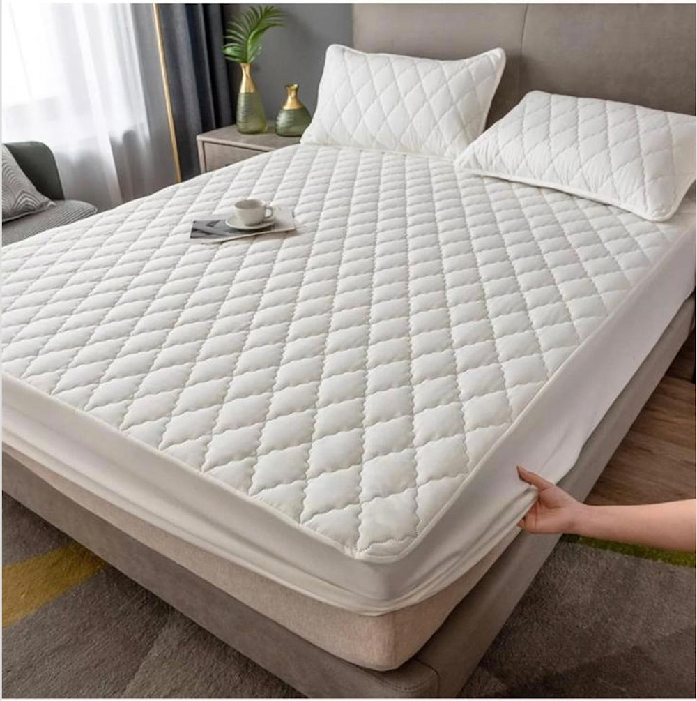 Waterproof Quilted Mattress Protector Topper Encasement Extra Deep Fitted Mattress Bed Cover 30cm Single/Double/King/Super King