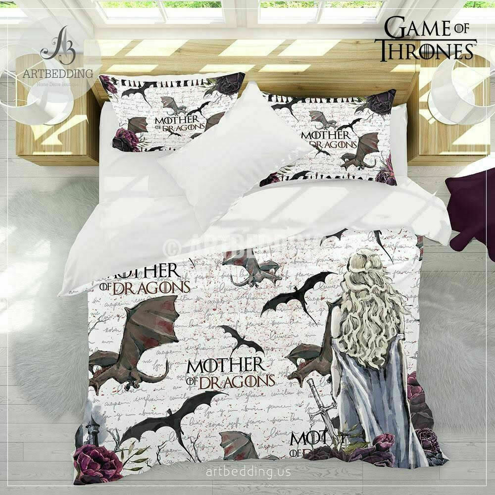 Game of Thrones 3D Duvet Set with Multi Horses, Lion, Dolphin and King in the North