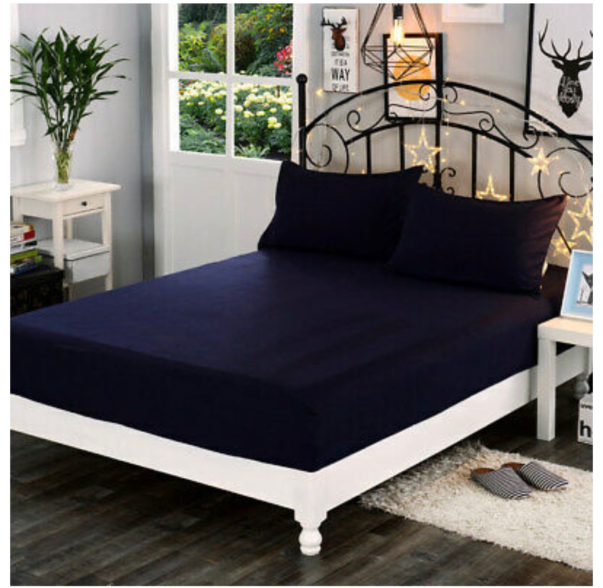 100% Soft Brushed Cotton Thermal Flannelette Extra Deep Sheet Fitted, Matching Flat Sheet with Pillowcases