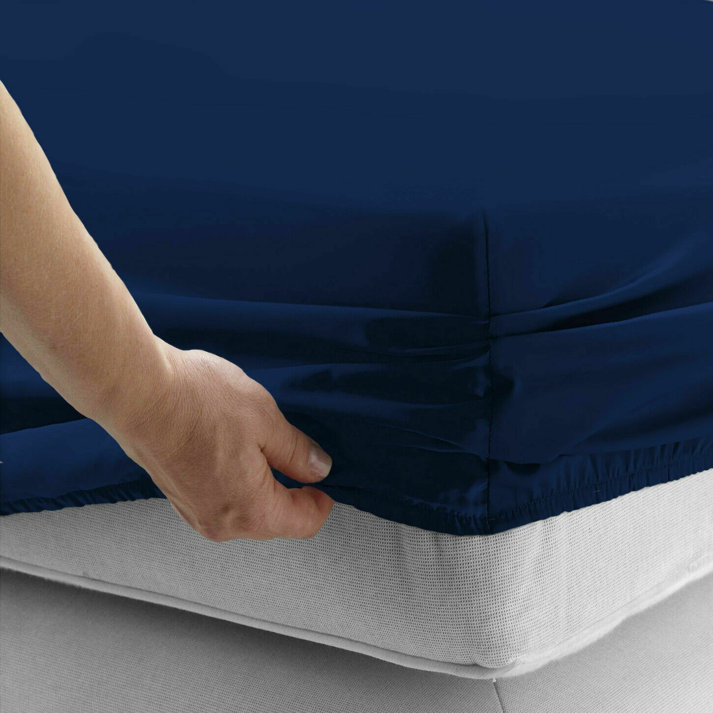 Polycotton Extra Deep Elastic Fitted Bed Sheets For Mattress Single/ Double/ King/ Super King