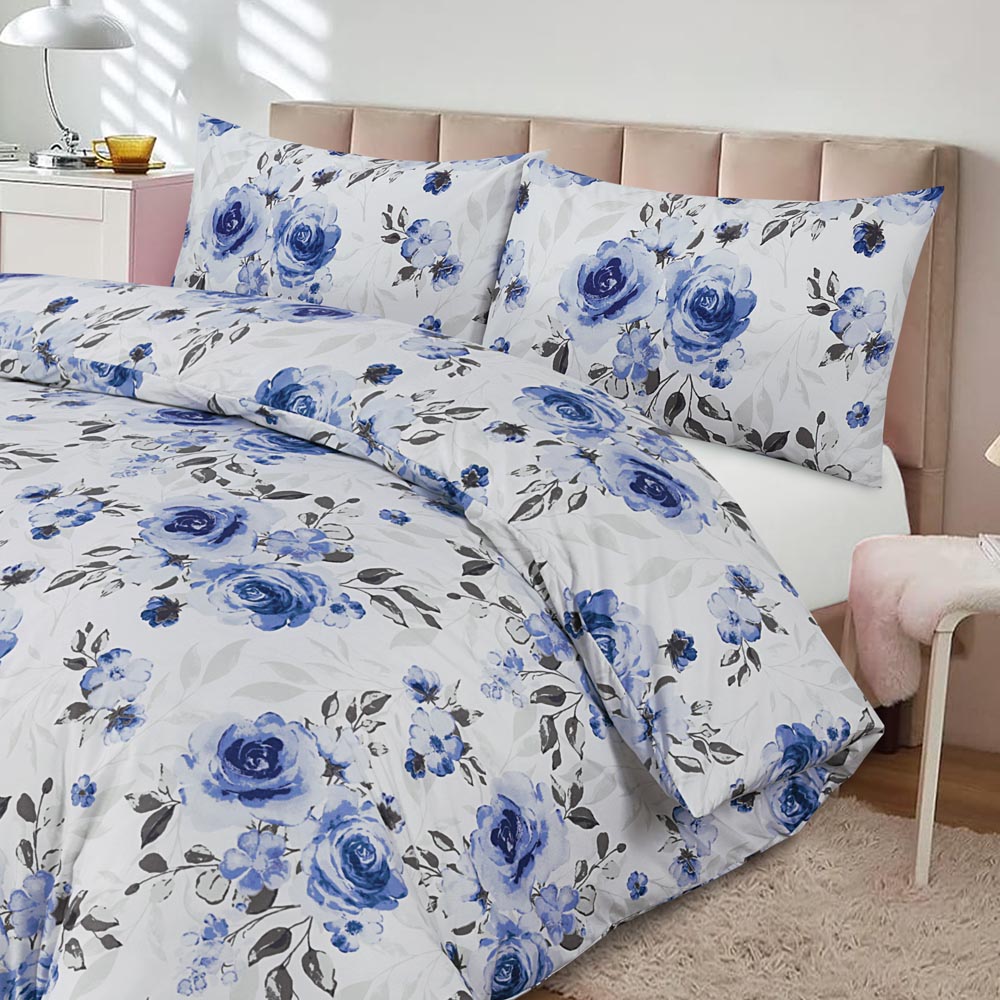 Modern Polycotton Printed Duvet Cover Set with Pillowcases, 26 Designs, Single/Double/King/Super King, Machine Washable