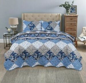 Northern Luxe Patchwork Vintage Reversible Bedspread
