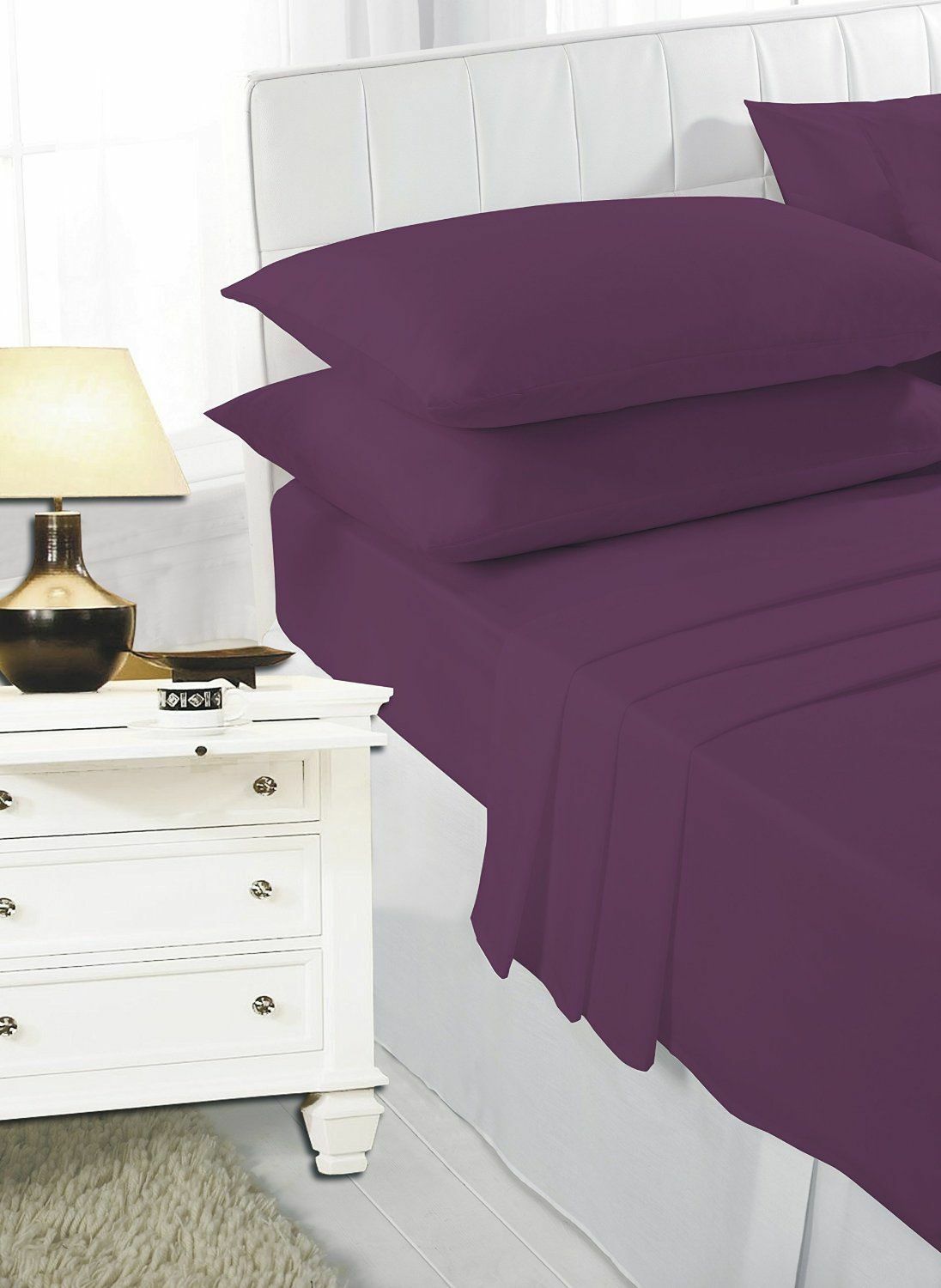 Polycotton Extra Deep Elastic Fitted Bed Sheets For Mattress Single/ Double/ King/ Super King