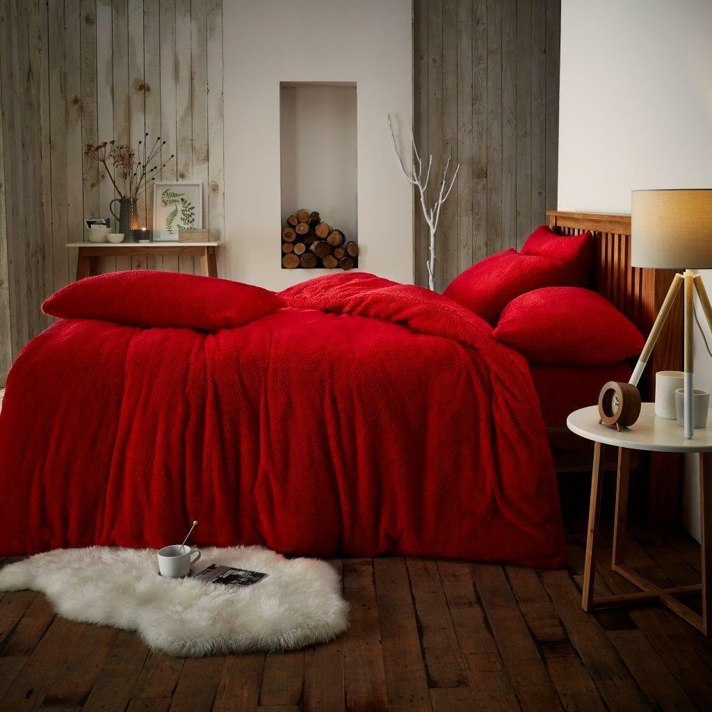 Genuine Teddy Bear Soft Cosy & Warm Fleece Duvet Set – Feel like Lamb Wool