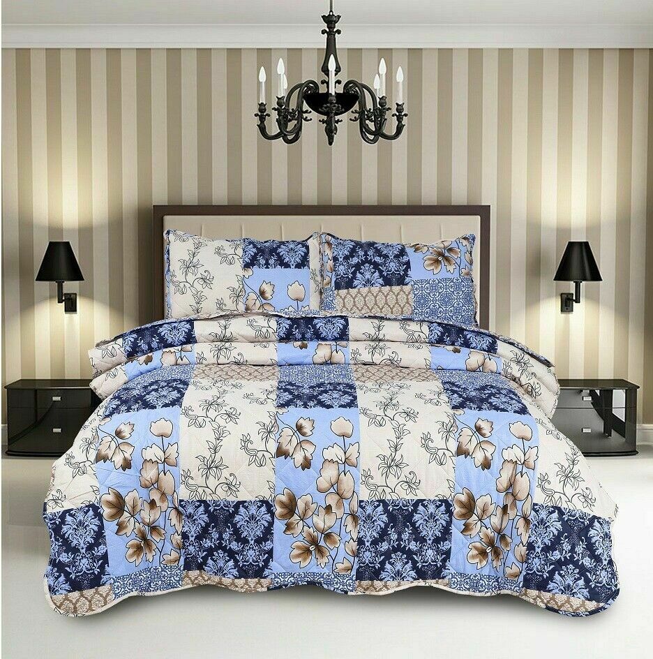 Northern Luxe Patchwork Vintage Reversible Bedspread