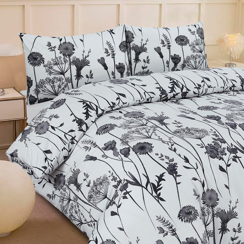 Modern Polycotton Printed Duvet Cover Set with Pillowcases, 26 Designs, Single/Double/King/Super King, Machine Washable