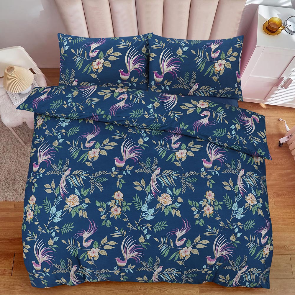 Modern Polycotton Printed Duvet Cover Set with Pillowcases, 26 Designs, Single/Double/King/Super King, Machine Washable