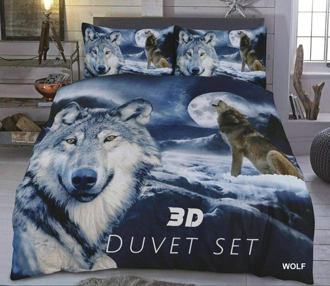 Game of Thrones 3D Duvet Set with Multi Horses, Lion, Dolphin and King in the North