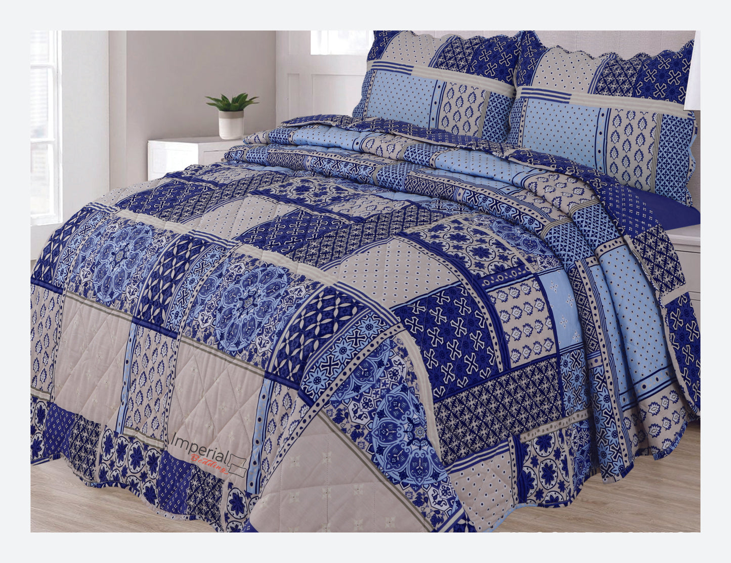 Northern Luxe Patchwork Vintage Reversible Bedspread