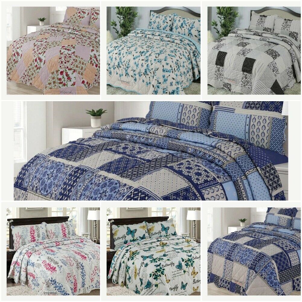 Northern Luxe Patchwork Vintage Reversible Bedspread