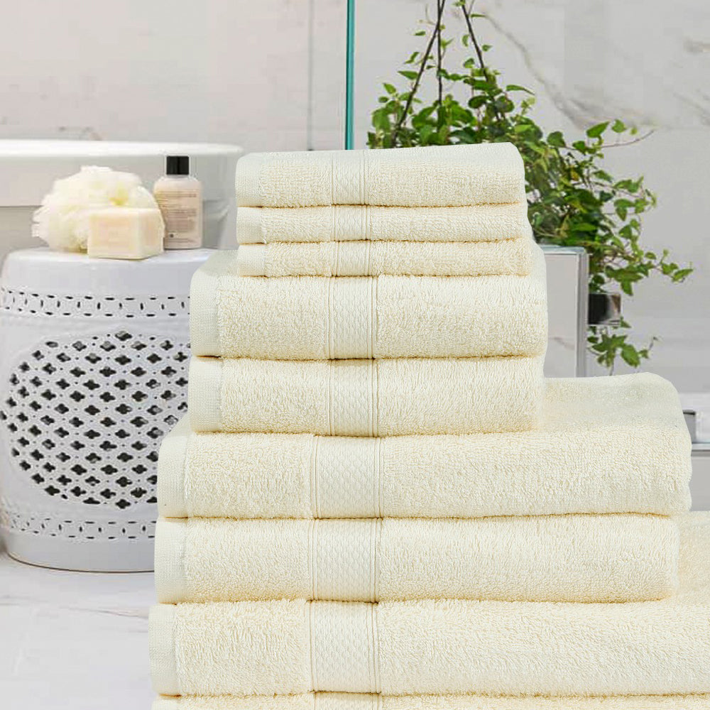 Norhtern Luxe 100% Woven Cotton Soft Plush and Fluffy 600 GSM Towel Bale Set of 8