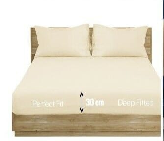 Polycotton Extra Deep Elastic Fitted Bed Sheets For Mattress Single/ Double/ King/ Super King