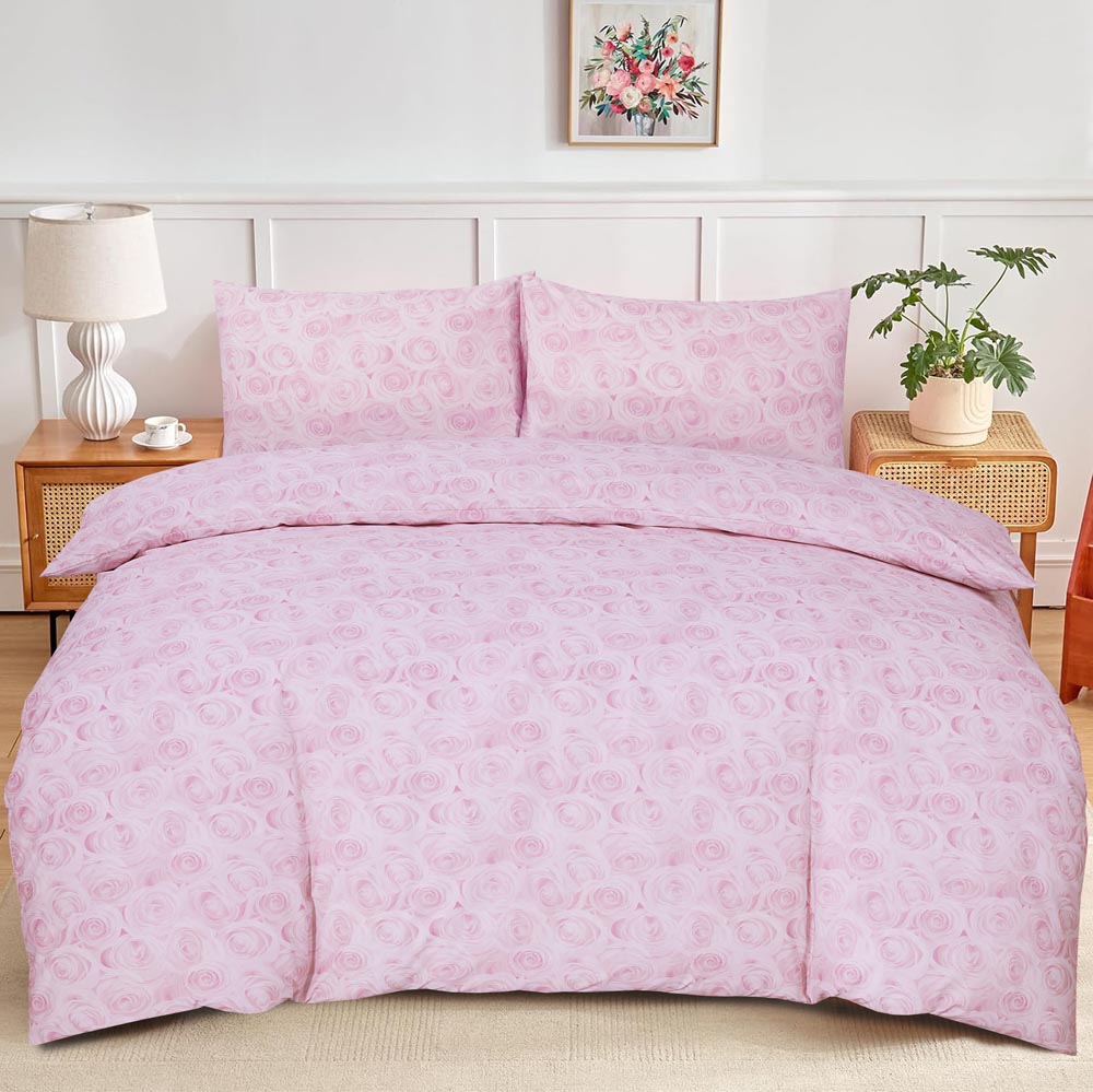 Modern Polycotton Printed Duvet Cover Set with Pillowcases, 26 Designs, Single/Double/King/Super King, Machine Washable