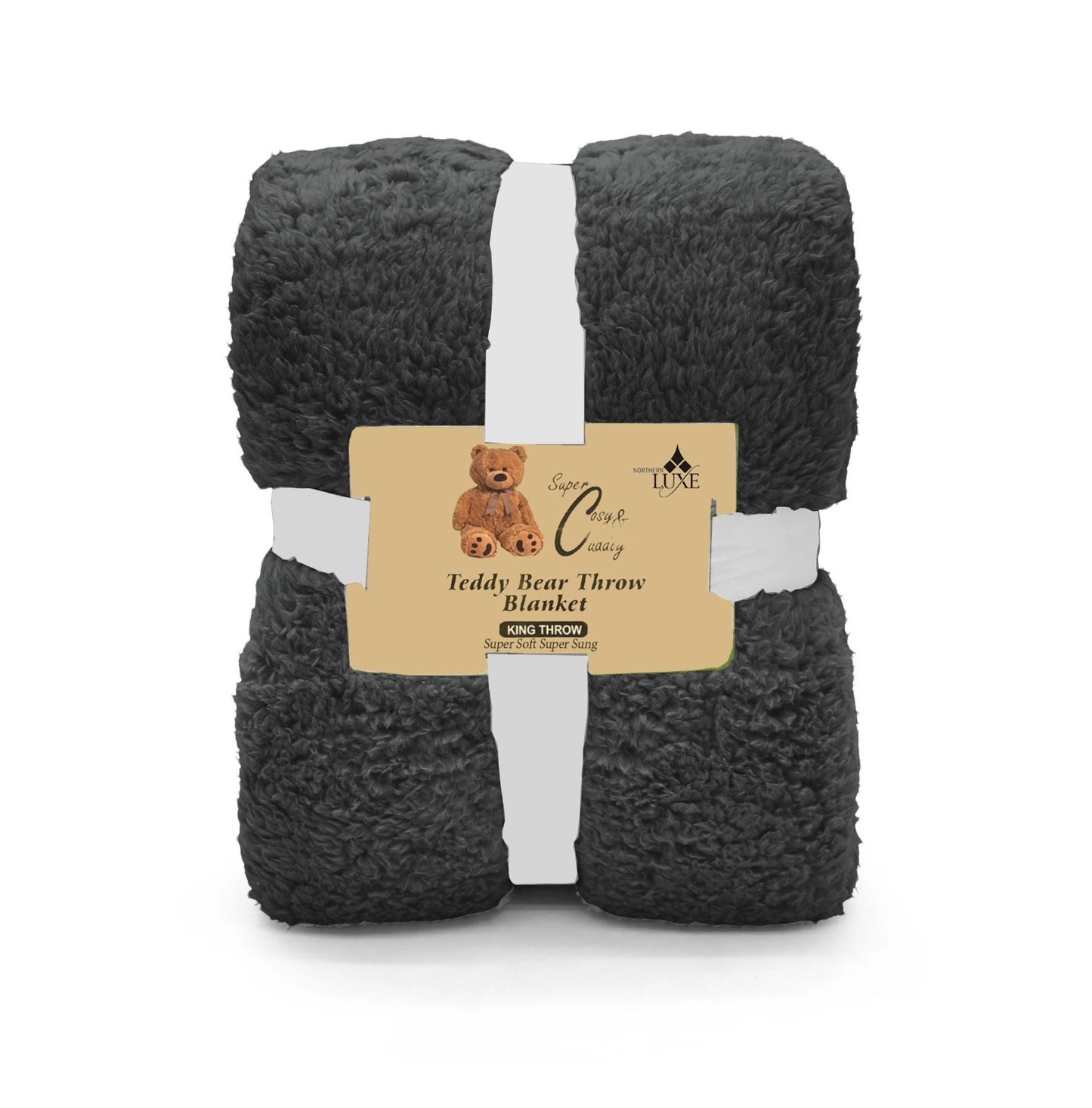 Super Soft Luxury Teddy Bear Fleece Throw Blanket - Large Bedspread