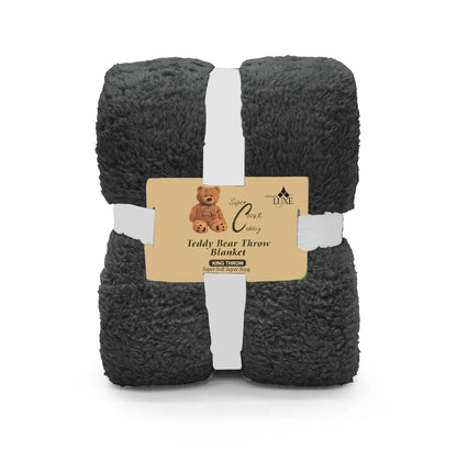 Super Soft Luxury Teddy Bear Fleece Throw Blanket - Large Bedspread