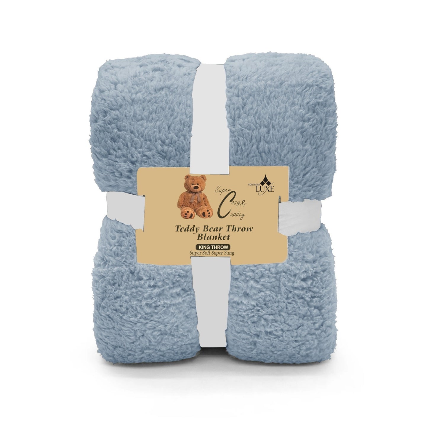 Super Soft Luxury Teddy Bear Fleece Throw Blanket - Large Bedspread