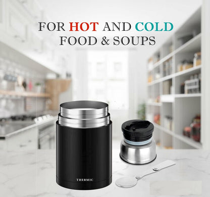 Multi Purpose 500ml Stainless Steel Vacuum Insulated Food Flask with Spoon