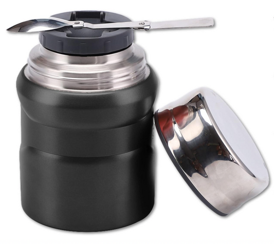 Multi Purpose 500ml Stainless Steel Vacuum Insulated Food Flask with Spoon