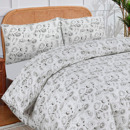 Modern Polycotton Printed Duvet Cover Set with Pillowcases, 26 Designs, Single/Double/King/Super King, Machine Washable