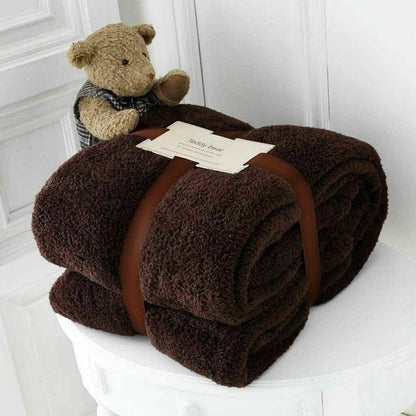 Super Soft Luxury Teddy Bear Fleece Throw Blanket - Large Bedspread