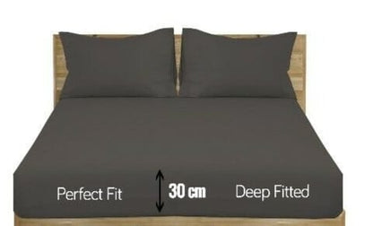 Polycotton Extra Deep Elastic Fitted Bed Sheets For Mattress Single/ Double/ King/ Super King