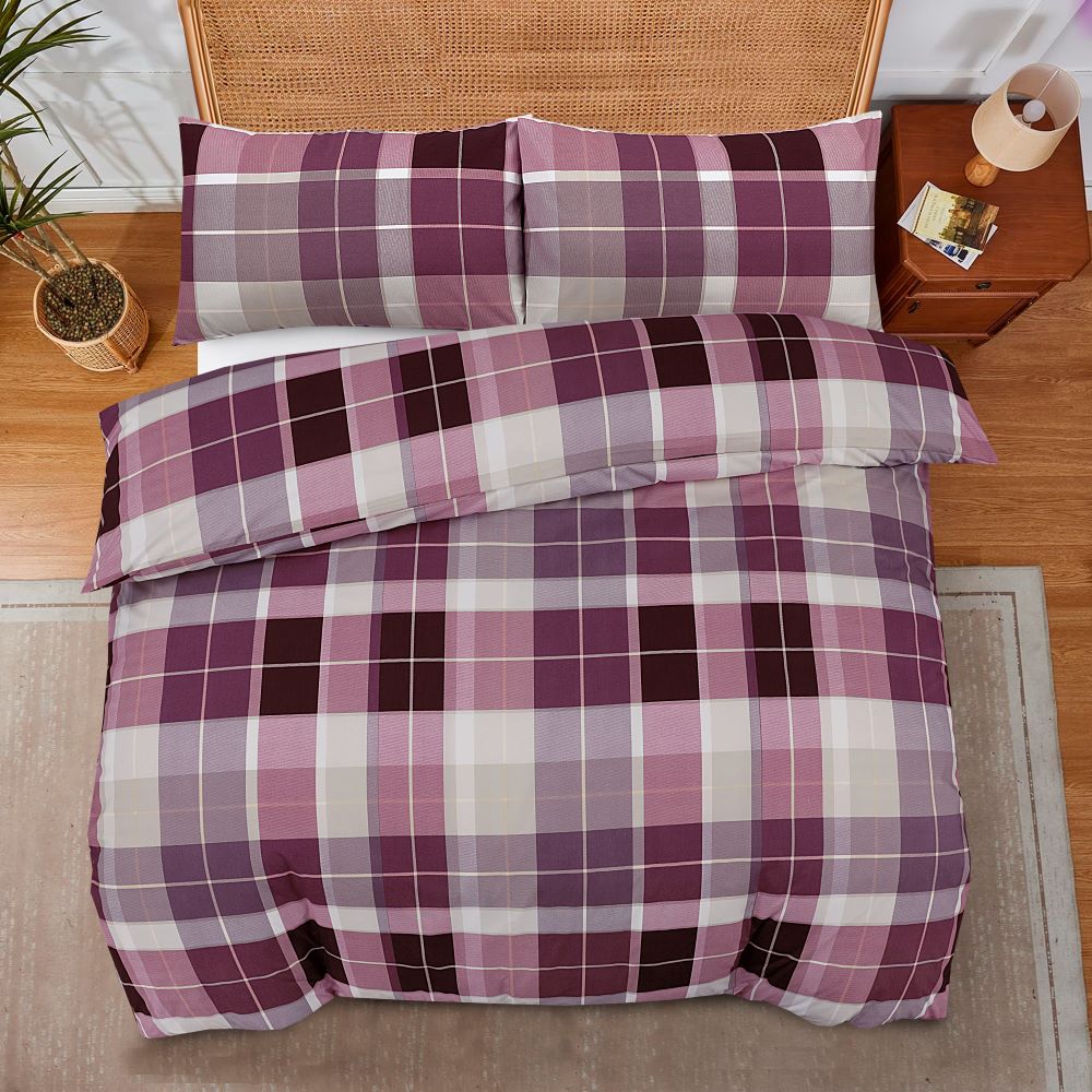 Modern Polycotton Printed Duvet Cover Set with Pillowcases, 26 Designs, Single/Double/King/Super King, Machine Washable