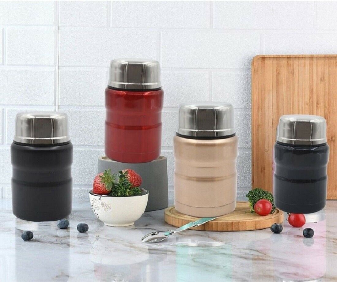 Multi Purpose 500ml Stainless Steel Vacuum Insulated Food Flask with Spoon