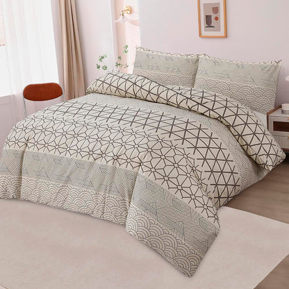 Modern Polycotton Printed Duvet Cover Set with Pillowcases, 26 Designs, Single/Double/King/Super King, Machine Washable