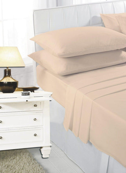 Polycotton Extra Deep Elastic Fitted Bed Sheets For Mattress Single/ Double/ King/ Super King