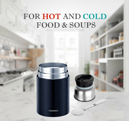 Multi Purpose 500ml Stainless Steel Vacuum Insulated Food Flask with Spoon