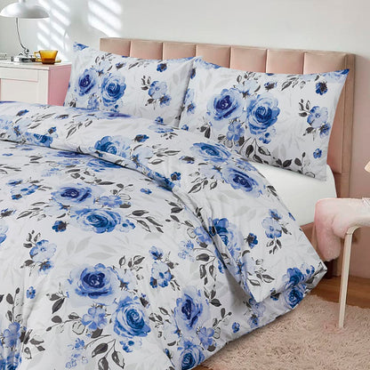 Modern Polycotton Printed Duvet Cover Set with Pillowcases, 26 Designs, Single/Double/King/Super King, Machine Washable