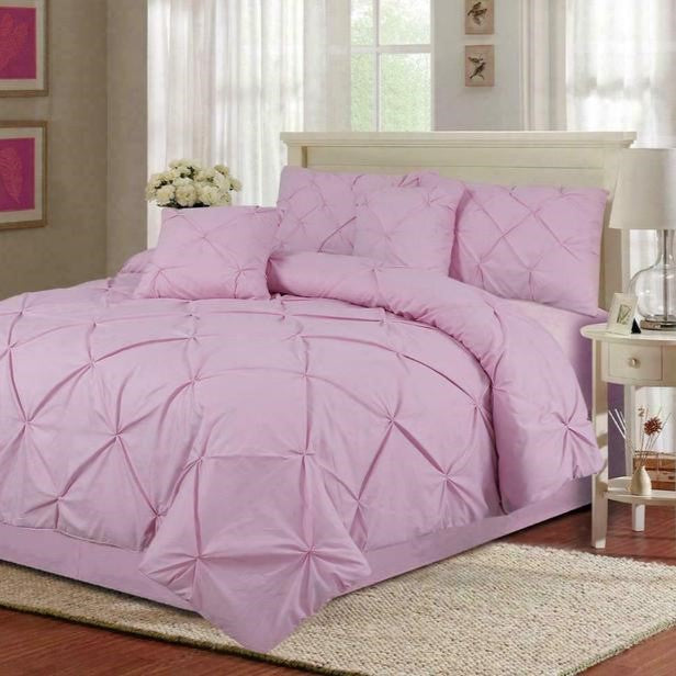 Pintuck Duvet Set Eliza Bedding Hand Stitched | 68-Pick Fibre | 50/50 Polycotton | Machine Washable