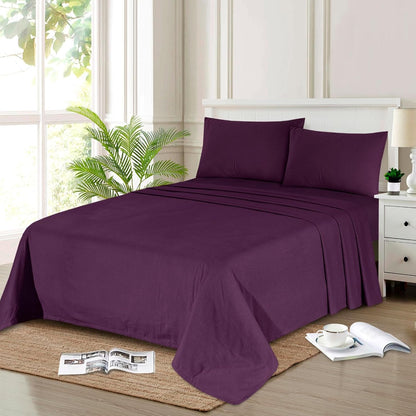 100% Soft Brushed Cotton Thermal Flannelette Extra Deep Sheet Fitted with matching Pillowcases