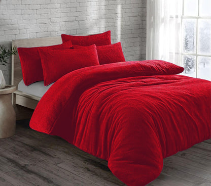 Genuine Teddy Bear Soft Cosy & Warm Fleece Duvet Set – Feel like Lamb Wool