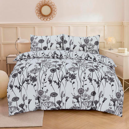 Modern Polycotton Printed Duvet Cover Set with Pillowcases, 26 Designs, Single/Double/King/Super King, Machine Washable