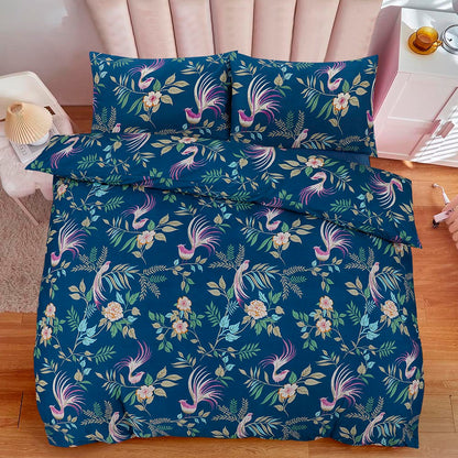 Modern Polycotton Printed Duvet Cover Set with Pillowcases, 26 Designs, Single/Double/King/Super King, Machine Washable