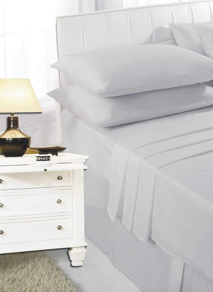 Polycotton Extra Deep Elastic Fitted Bed Sheets For Mattress Single/ Double/ King/ Super King