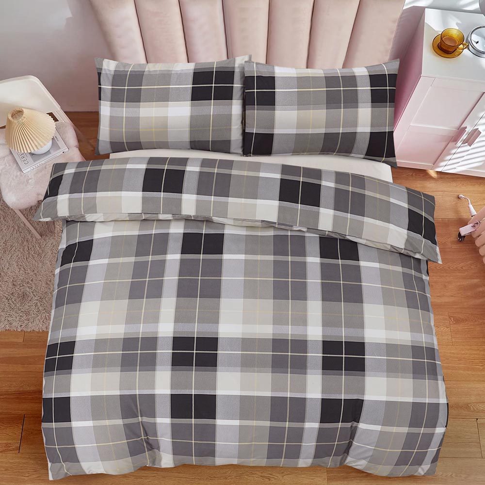 Modern Polycotton Printed Duvet Cover Set with Pillowcases, 26 Designs, Single/Double/King/Super King, Machine Washable