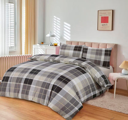 Modern Polycotton Printed Duvet Cover Set with Pillowcases, 26 Designs, Single/Double/King/Super King, Machine Washable