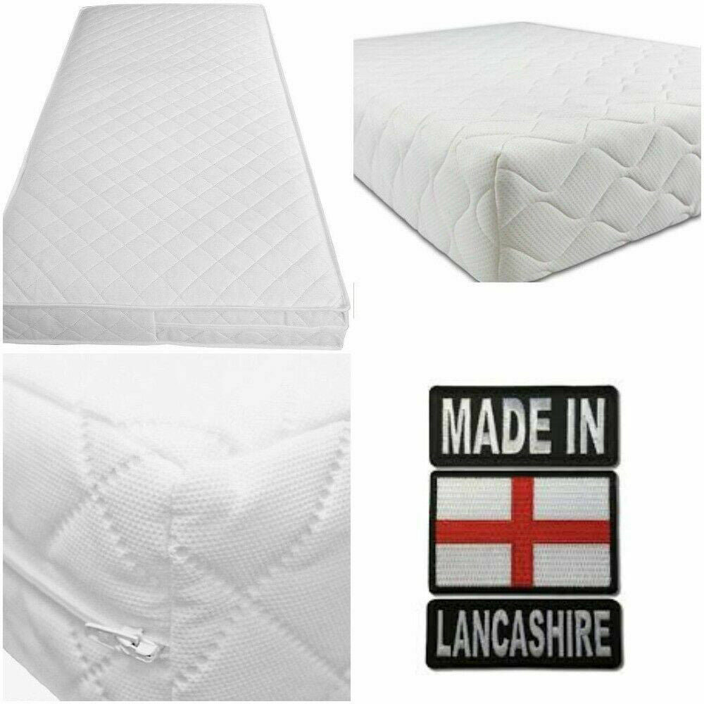 Soft & Cushy Durable Cot Bed Mattress - Pure Foam, Made in England