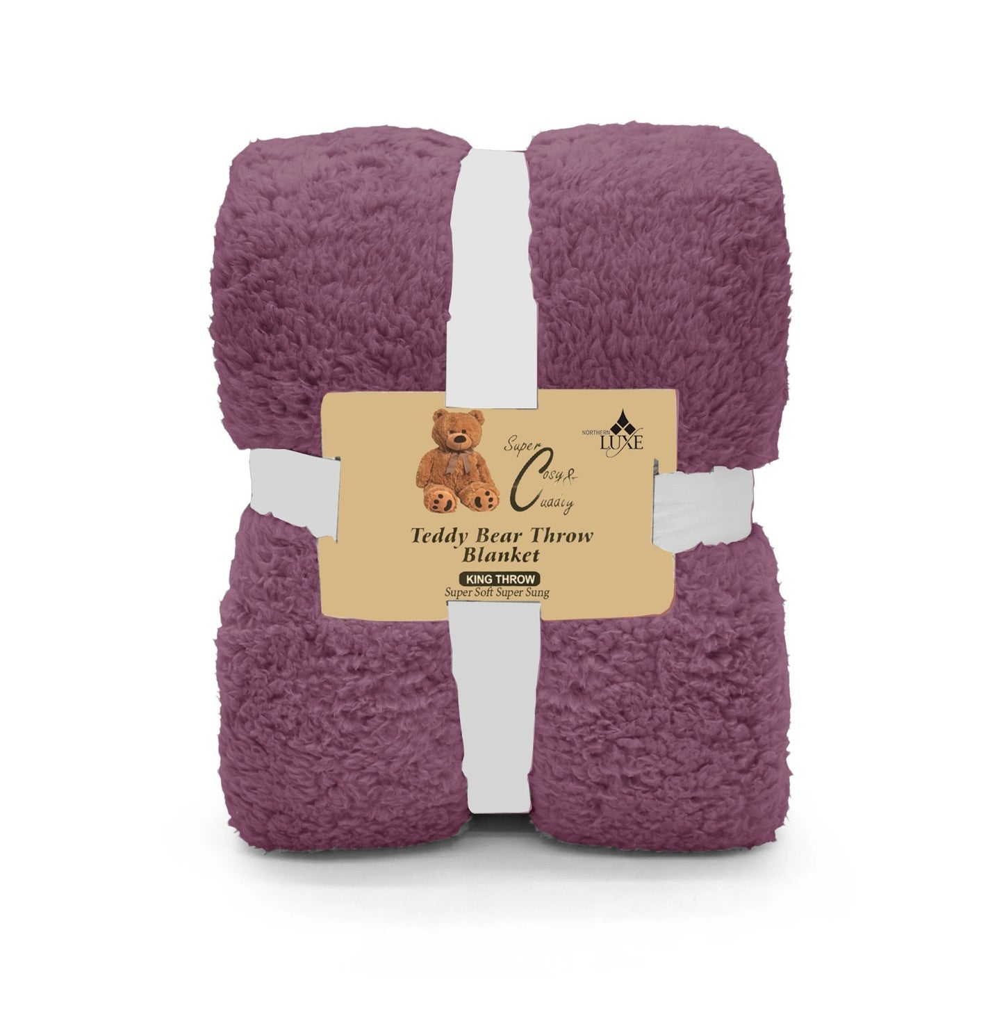Super Soft Luxury Teddy Bear Fleece Throw Blanket - Large Bedspread