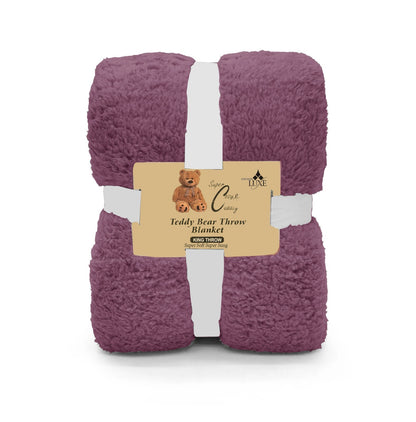 Super Soft Luxury Teddy Bear Fleece Throw Blanket - Large Bedspread