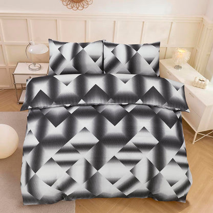 Modern Polycotton Printed Duvet Cover Set with Pillowcases, 26 Designs, Single/Double/King/Super King, Machine Washable