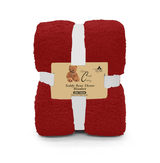 Super Soft Luxury Teddy Bear Fleece Throw Blanket - Large Bedspread