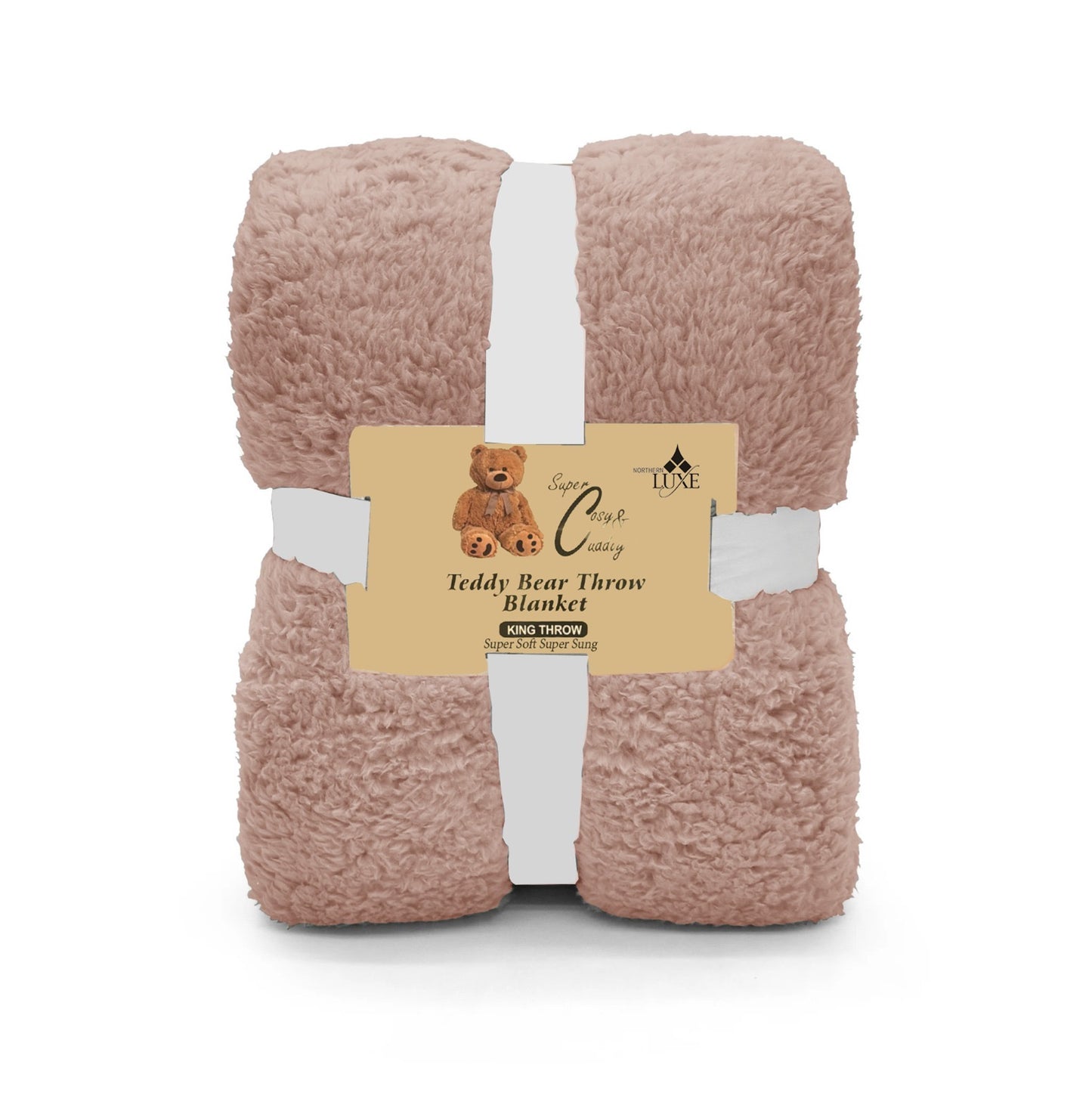 Super Soft Luxury Teddy Bear Fleece Throw Blanket - Large Bedspread